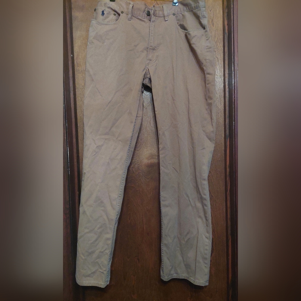 Polo By Ralph Lauren Men's Khaki Chinos 100% Cotton, Size 36/32